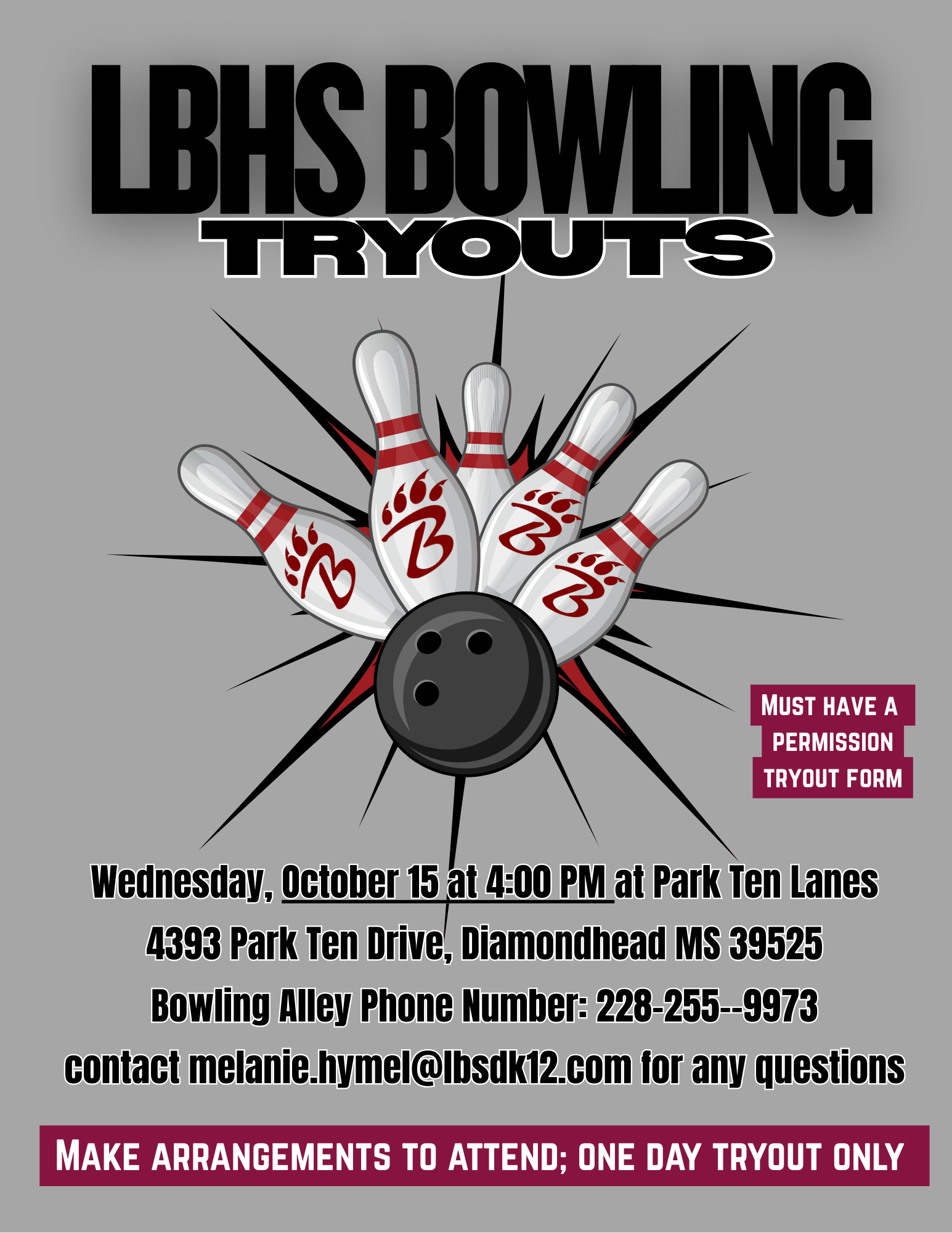 bowling tryouts